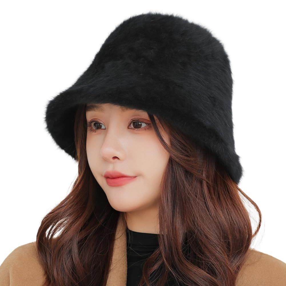 売切注意 暖かい ふわふわ 無地 防寒 小顔効果 折りたたみ 断熱軽量素材 もこもこ防寒対策 ウサギのようなふわふわ感 ハット バケットハット おしゃれ レディース 帽子 自転車 秋冬用 SIVAN プレゼント