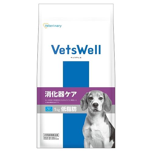 同梱不可 6個セット ベッツウェル 犬用食事療法食 消化器ケア 低脂肪 1kg