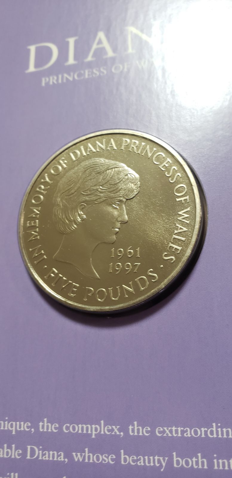 ダイアナ妃　シルバープルーフメモリアル　1961　1997　5ポンド　銀貨 ダイアナ妃 シルバープルーフメモリアルコイン 1961 1997 5