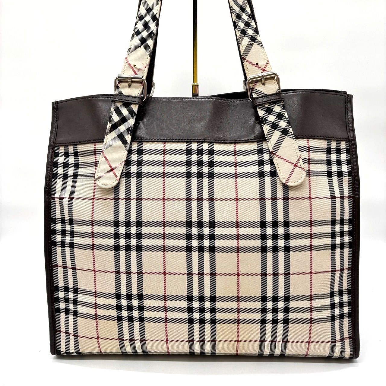 良品】Burberry ノバチェックトートバッグ メガチェック