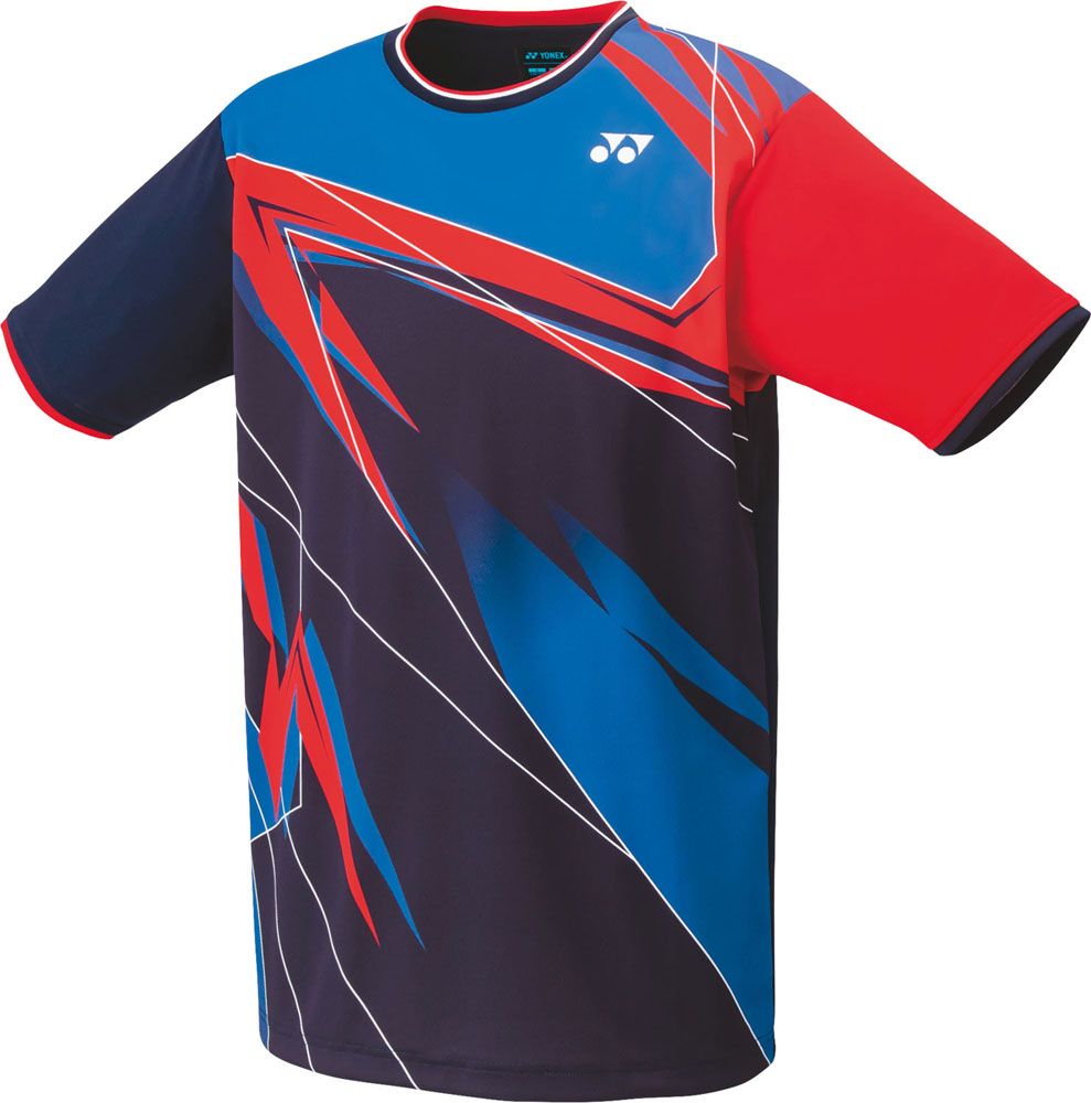 ヨネックス YONEX バドミントン  ジュニアゲームシャツ トップス 半袖 試合 ゲーム 部活 クラブ 練習 トレーニング UVカット 吸汗速乾 制電 日本バドミントン協会審査合格品 キッズ  10475J 019 ネイビーブルー