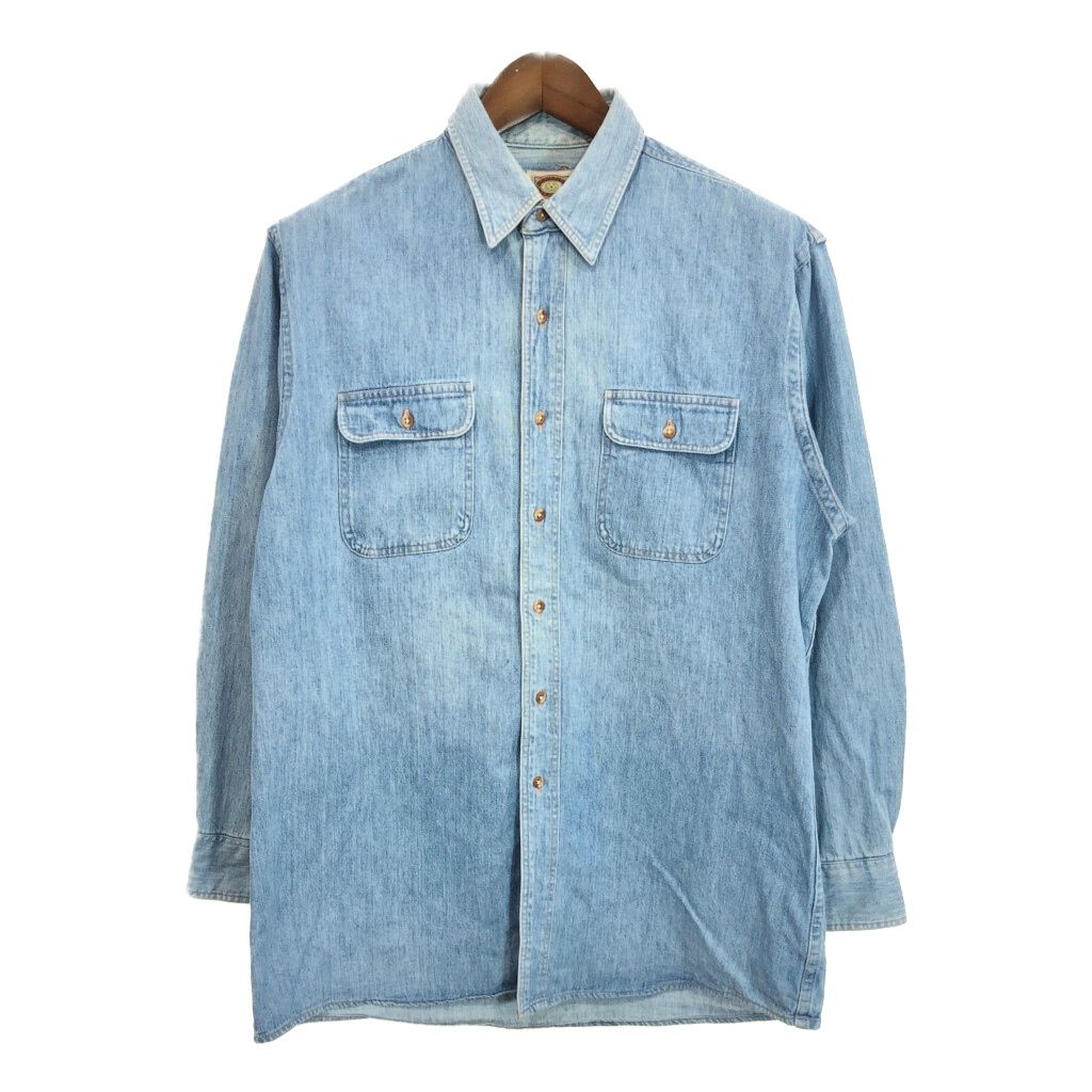 80年代 Banana Republic バナナリパブリック デニムシャツ ブルー (メンズ XL相当) 中古 古着 T1412