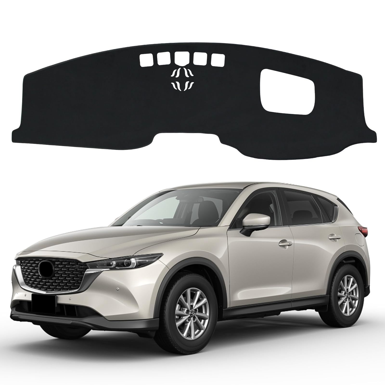 Color ブラック_Size マツダ CX-5 CX-8 HUD装着車 マツダ CX-5 KF系 CX-8 KG系 ダッシュボードマット 車種設計 CX5 CX8 日焼け防止 車内 ダッシュボードカバー ダッシュボード 保護マット インテリア アクセサ