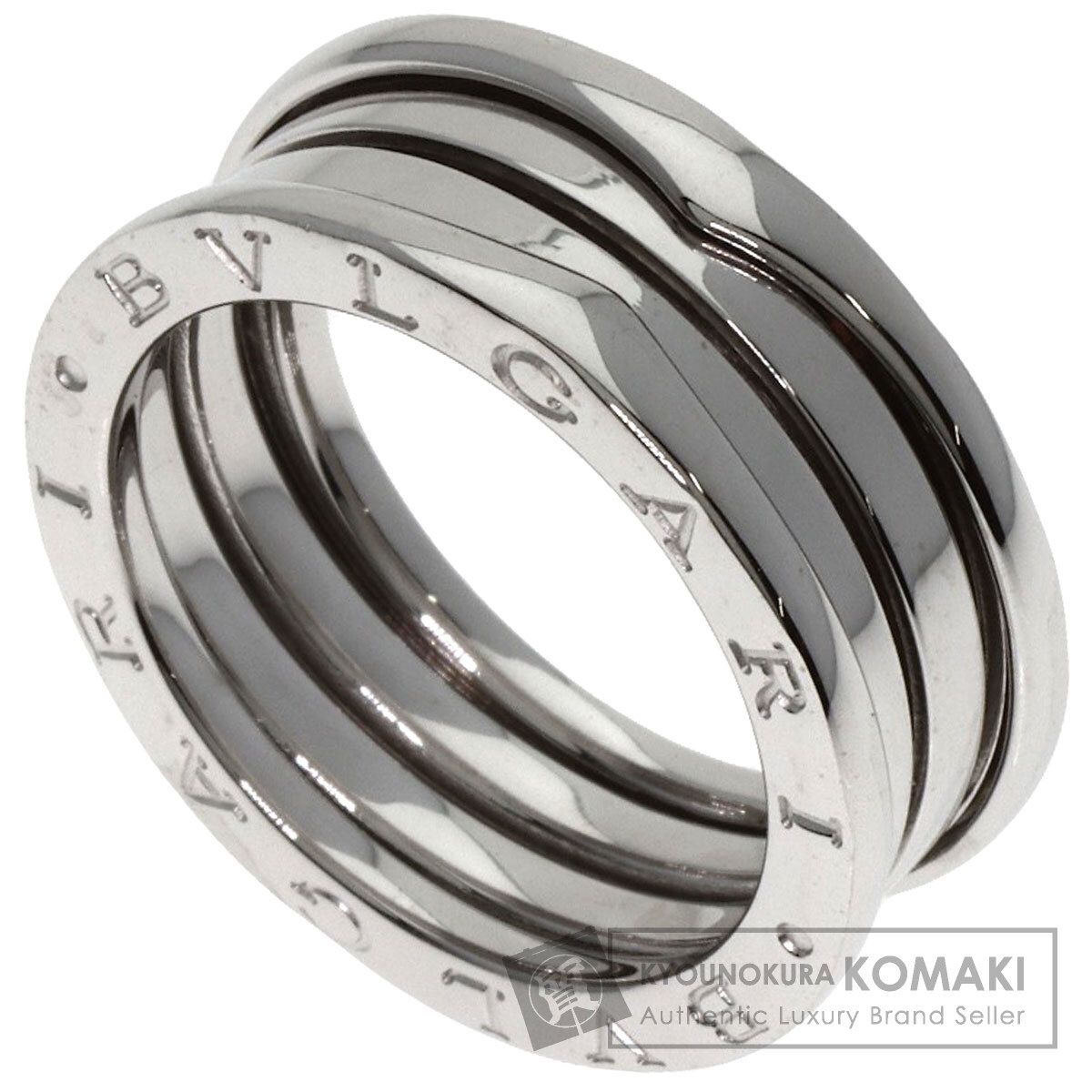 BVLGARI ブルガリ B-zero1 ビーゼロワン 2バンド 57 リング 指輪 K18WG レディース