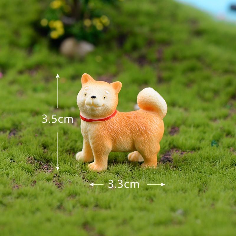 5点セット】かわいい犬 柴犬 ミニ動物フィギュア 可愛い 動物 園芸 