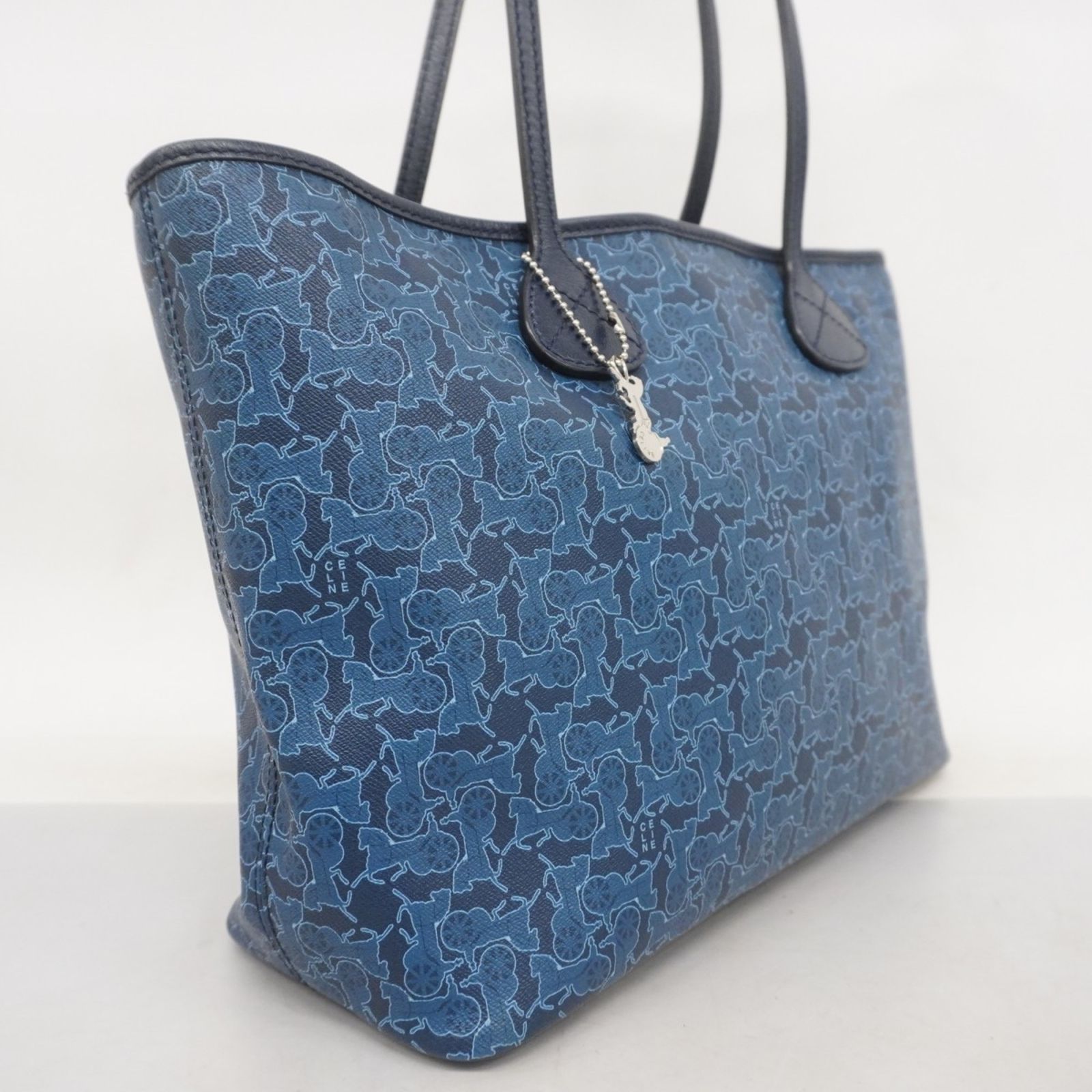 CELINE(セリーヌ) トートバッグ サルキー ブルー×ネイビー レザー
