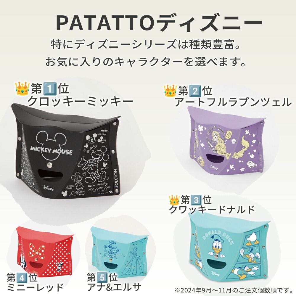 PATATTO ディズニー チップ＆デール＋選べる2個セット 座面高18cm