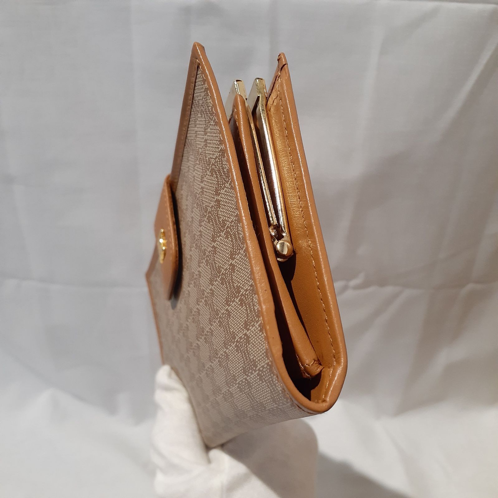 CELINE セリーヌ 長財布 ウォレット がま口 マカダム ヴィンテージ 美