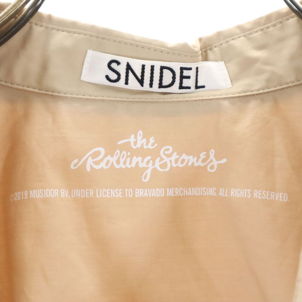 スナイデル × ザローリングストーンズ コラボ 未使用 長袖 シャツ F ベージュ SNIDEL × THE ROLLING STONES タグ付き レディース 古着 中古 スナイデル × ザローリングストーンズ コラボ 未使用 長袖