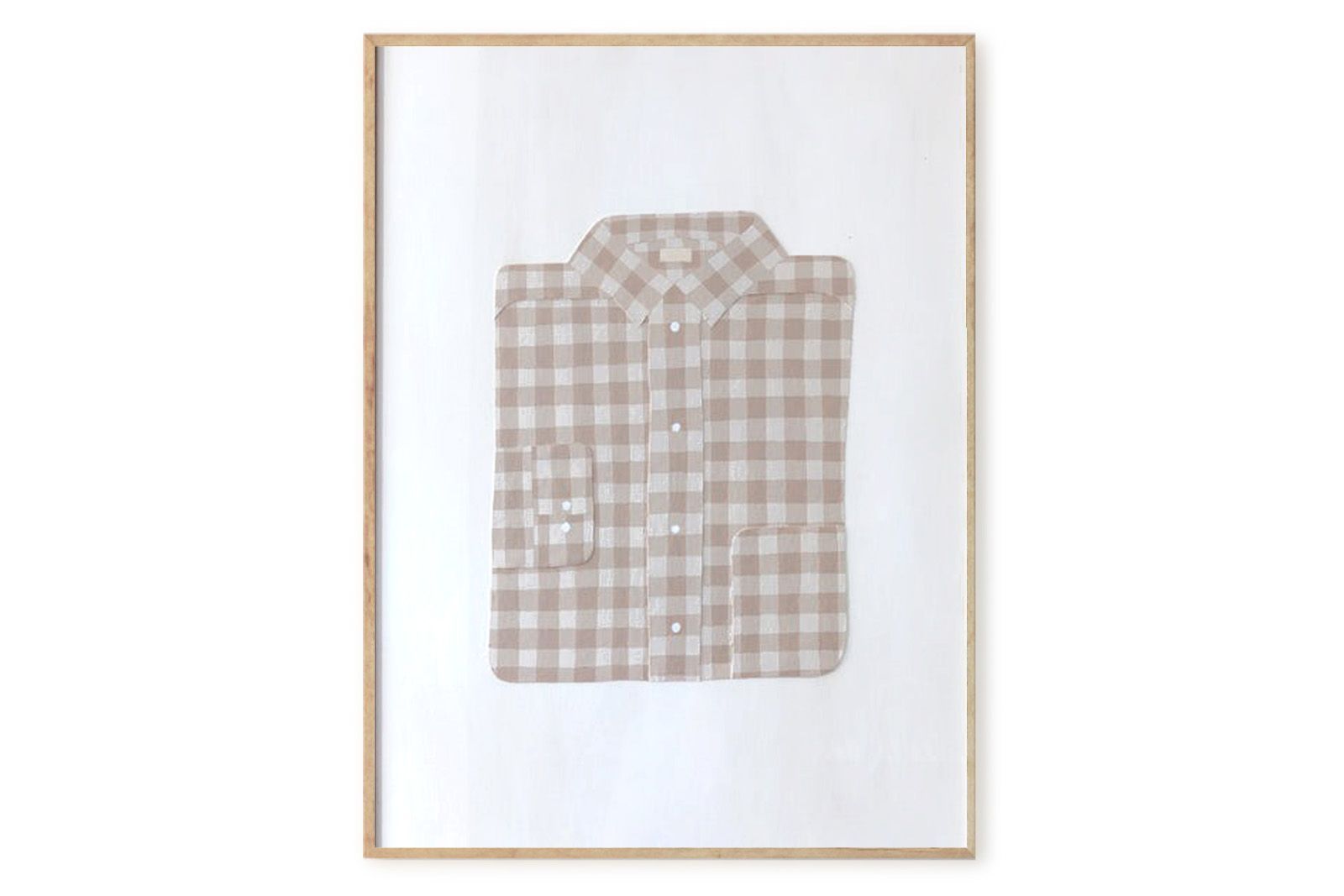 驚きの破格値，高品質 【在庫限り】【再入荷なし】ポスター/アートプリント　50×70cm　Gingham Beige/88xCL031 その他