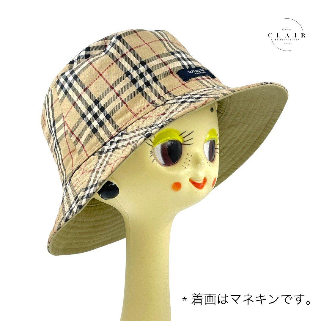 BURBERRY ノバチェックバケットハット 美品 美品】BURBERRY バーバリー バケットハット ノバチェック柄 帽子