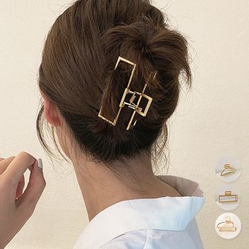 ヘアクリップ ゴールド シンプル バンスクリップ 髪留め