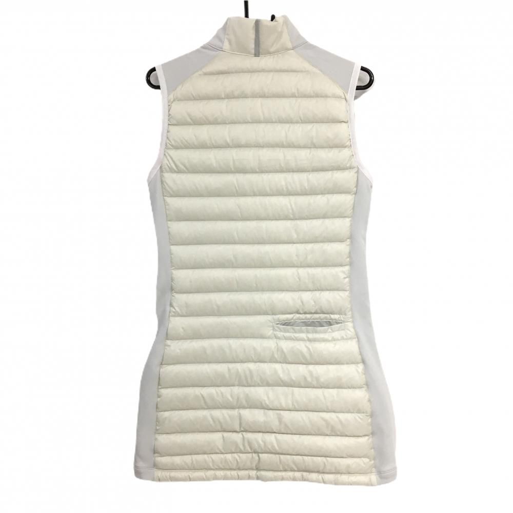 ジュンアンドロペ ダウンワンピース アイボリー サイド切替 蓄熱裏地 ノースリーブ レディース M ゴルフウェア JUN＆ROPE