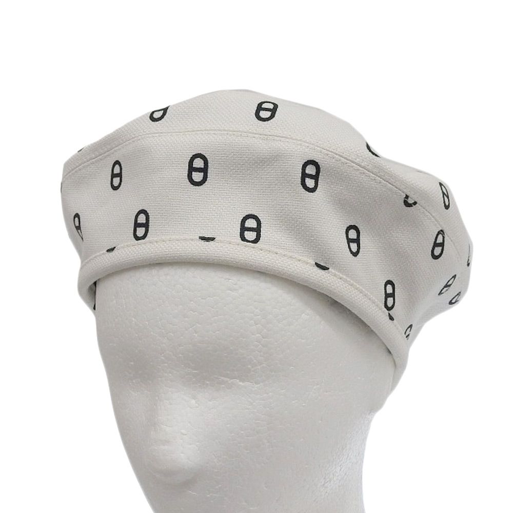 エルメス HERMES 2025年商品 Beret Saint-Honore シェーヌダンクル柄 ベレー帽 57 レディース M