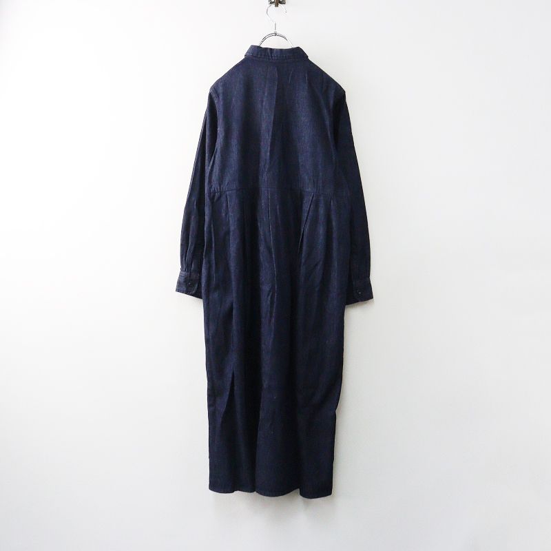 グランマママドーター GRANDMA MAMA DAUGHTER デニムハイウエストタックシャツワンピース 1|ネイビー インディゴ 2400014641028