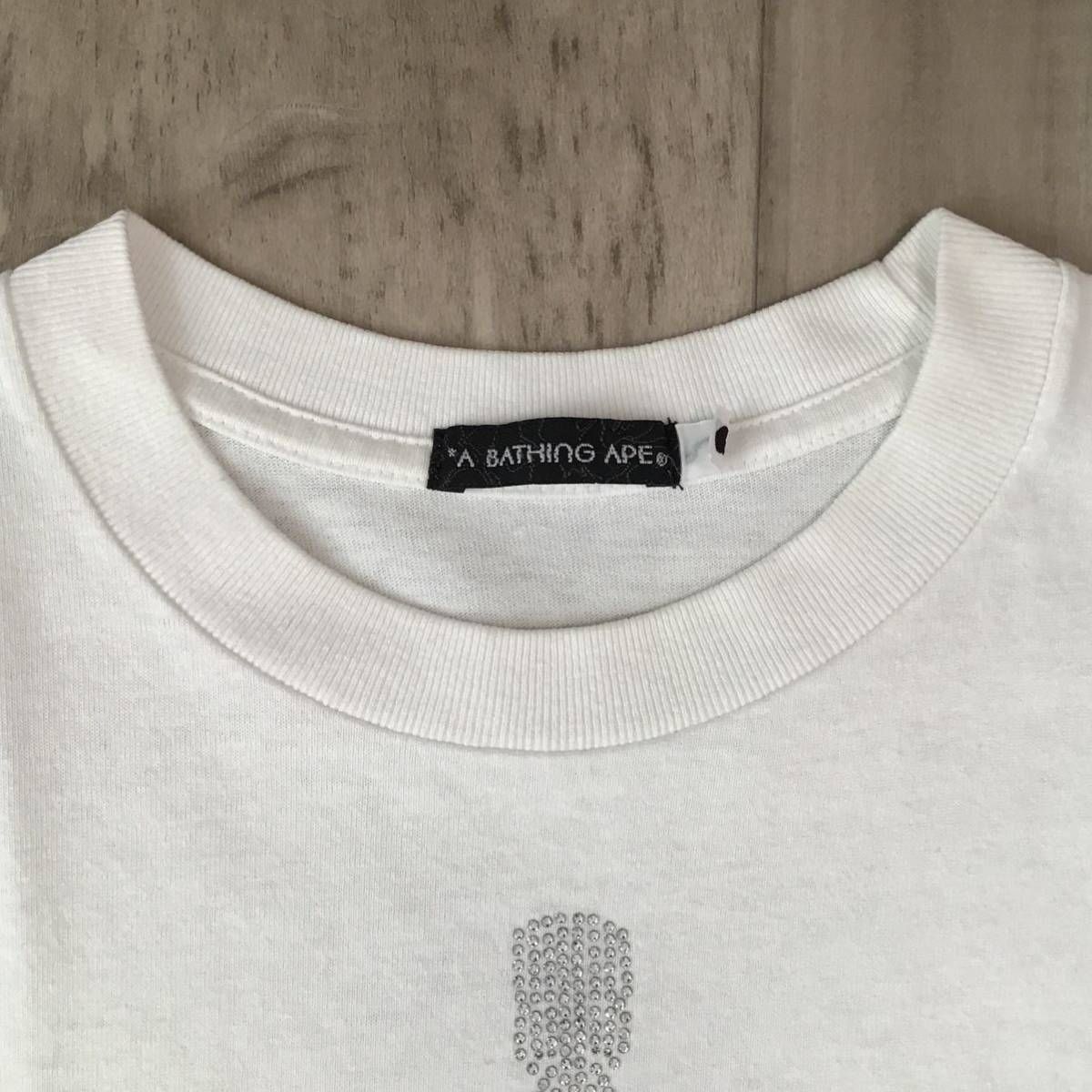 A BATHING APE スワロフスキー装飾 Tシャツ Lサイズ グレー A BATHING APE スワロフスキー装飾 Tシャツ Lサイズ グレー A