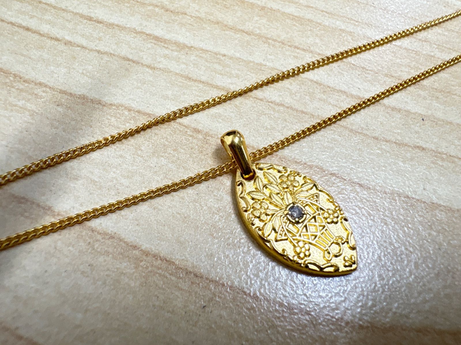 K24GP DIA0.02ct 刻印 ネックレス - メルカリ