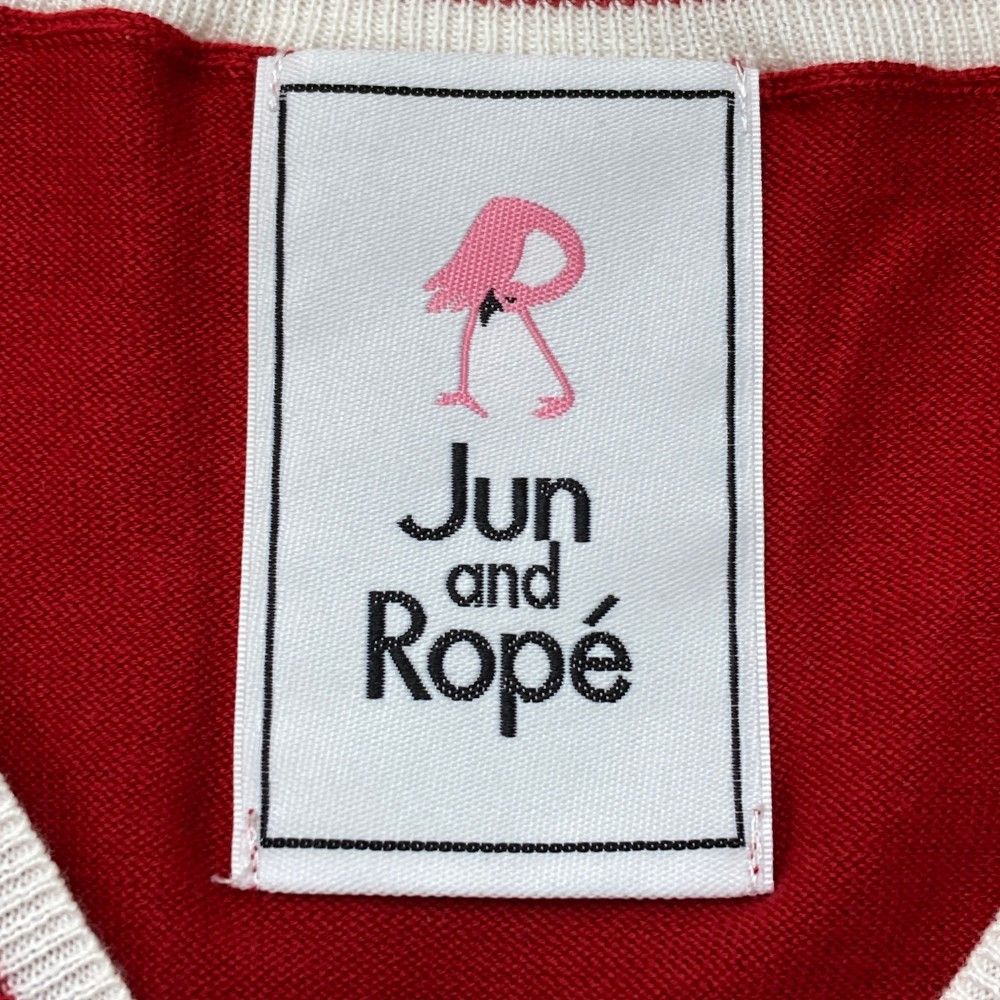 サイズ：M JUN&ROPE ジュン アンド ロペ ニットセーター レッド系