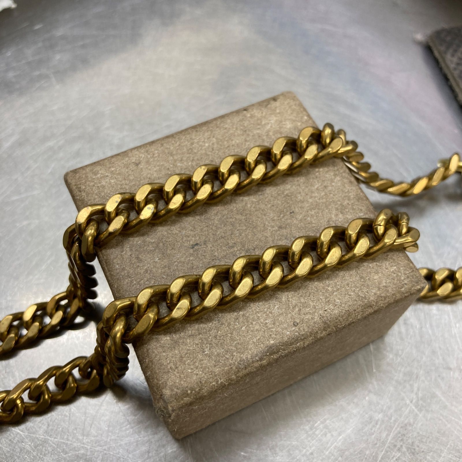 楽天市場】真鍮無垢（鋳物）DOUBLE CLIP WALLET CHAIN S字大（BRASSブラス無垢イモノダブルクリップウォレットチェーンS字大）燻し仕上げ  金アンティークゴールドナスカン付きフックコードメンズ長財布サイフロングウォレットred moonレッドムーン : SPEED ADDICT 楽天 ...