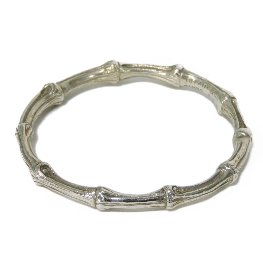 h555 希少 ヴィンテージ ティファニー 1995 グルーブド バングル925