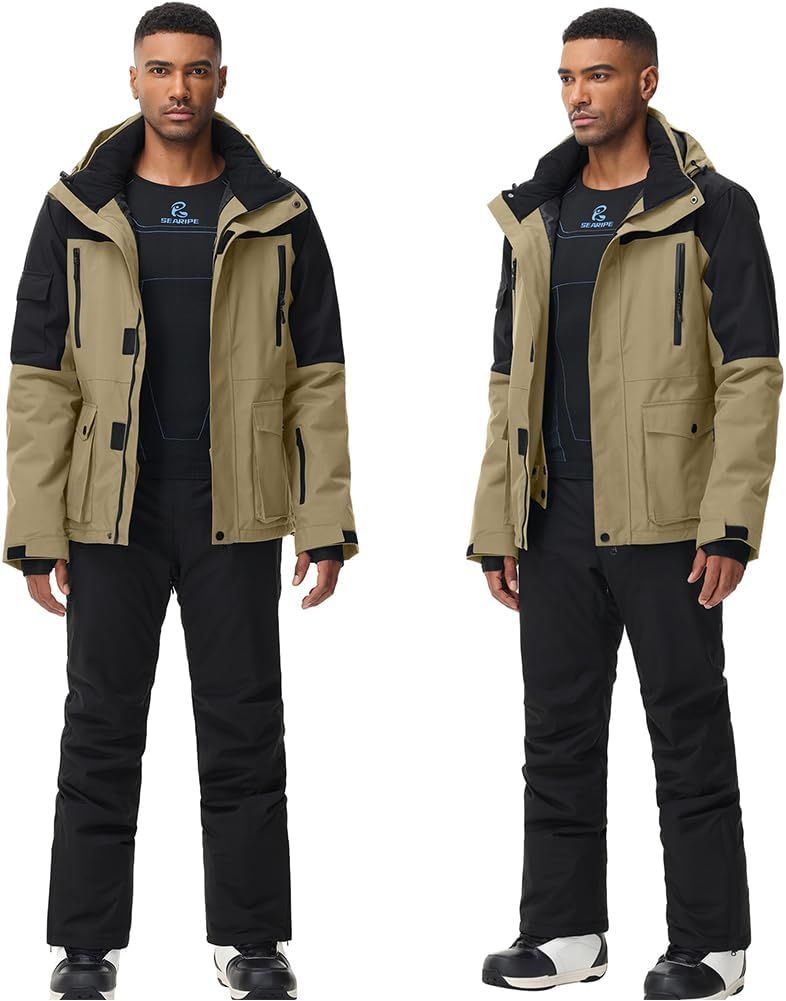 スノーボードウェア 上下セット メンズ 撥水加工 スキーウェア スノボウェア HOTIAN] スノーボード ウェア 上下セット メンズ スキーウェア 耐水圧