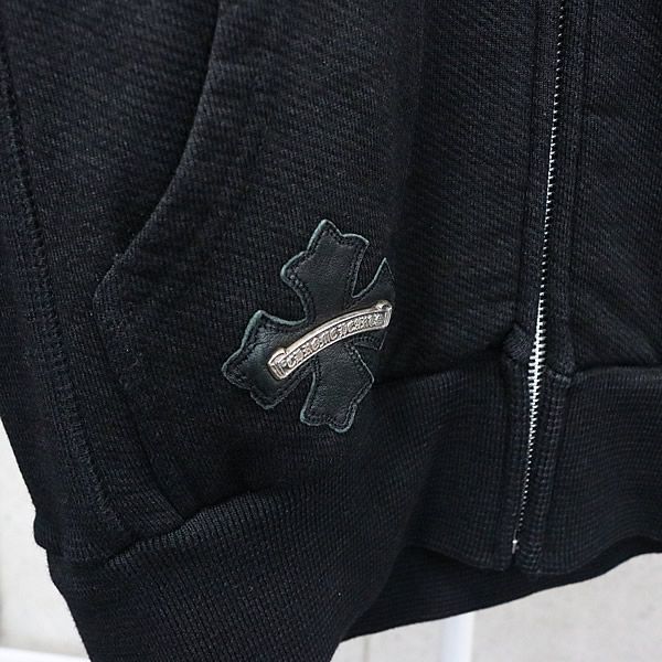 クロムハーツプラスパッチ/ダガージップ/ジップパーカー/S/コットン/グレー 520様クロムハーツプラスパッチ/ダガージップ/ジップパーカー/S/コットン