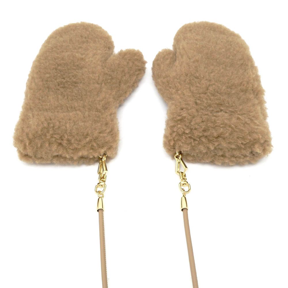 MAX MARA / タグ付/手袋/キャメル/ブラウン/レディース/14-56-60733// 名東】マックスマーラ ミトン テディベア 手袋 14-56-60733 キャメル