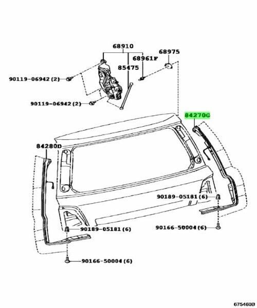 トヨタ 純正 ランドクルーザー パワーバックドア センサ 右 SENSOR