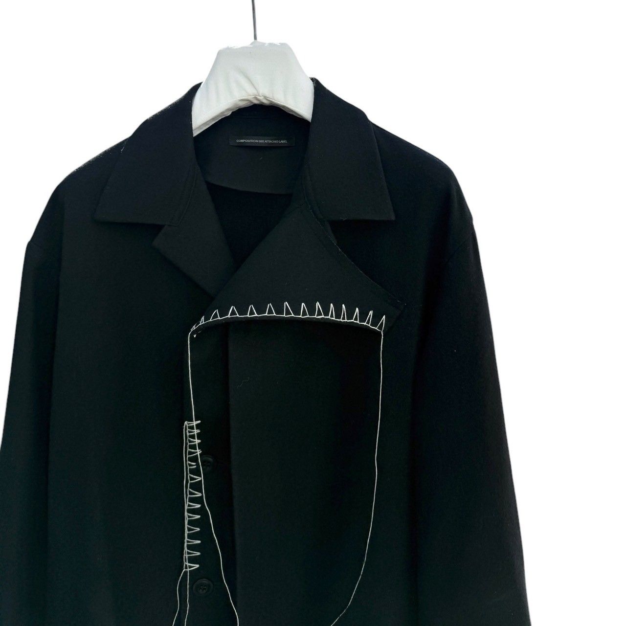 Y’s ハンドステッチジャケット Y's ワイズ 24AW W/ FLANNEL HAND STITCHED LEFT FACING SHIRT JACKET