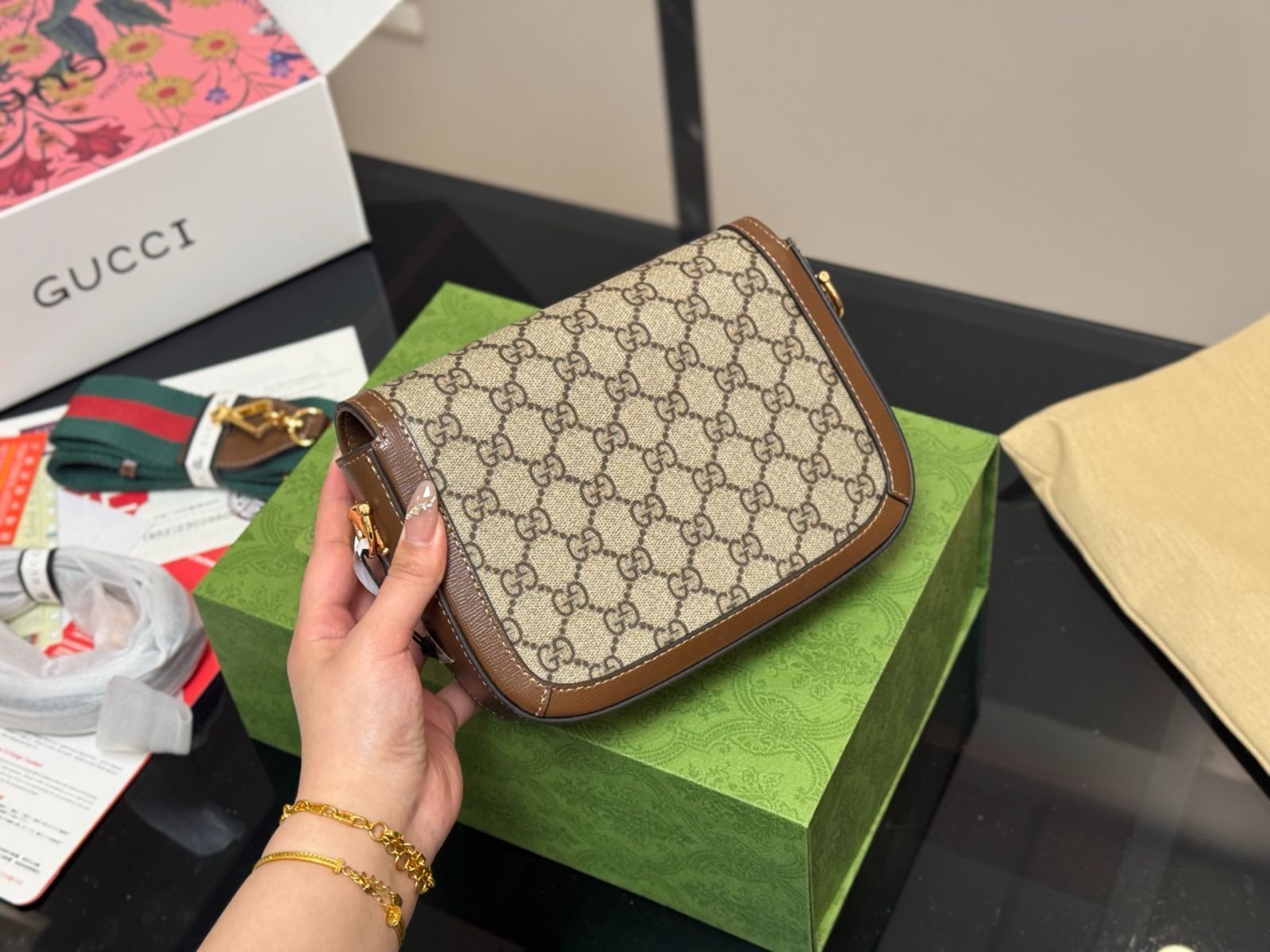 GUCCI 希少 サドルバッグ 今日特価】Gucci Vintage Saddle Bag 1955（グッチ ヴィンテージ