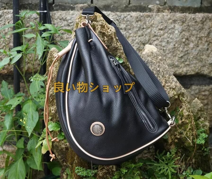 登場 メンズバッグ 本革 ボディバッグ ワンショルダーバッグ 斜めがけ 肩掛け アメリカンスタイルのショルダーバッグ