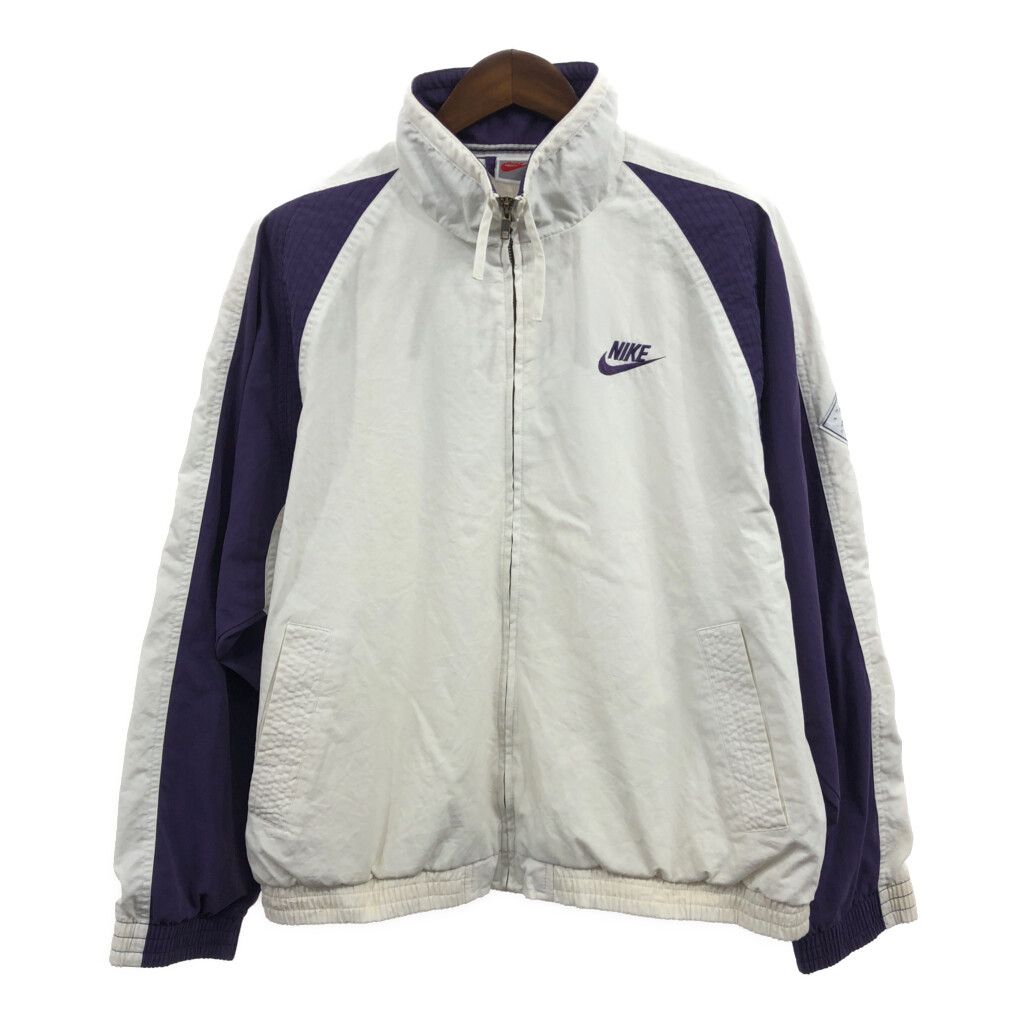 90年代 NIKE ナイキ SUPREME COURT トラックジャケット スポーツ 防寒 ホワイト (メンズ L) 中古 古着 Q1821