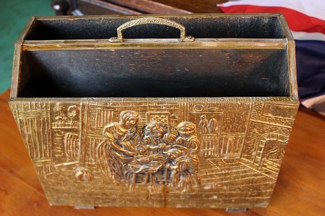 マガジンラック イギリス ヴィンテージ ☆送料無料☆イギリスアンティーク マガジンラック 雑誌入れ