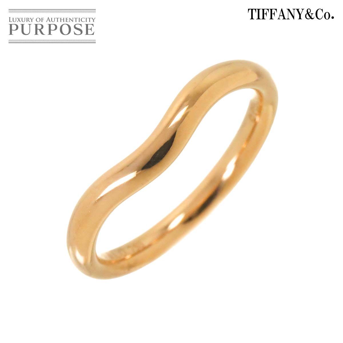 ティファニー TIFFANY&Co. カーブド バンド 7.5号 リング K18 PG