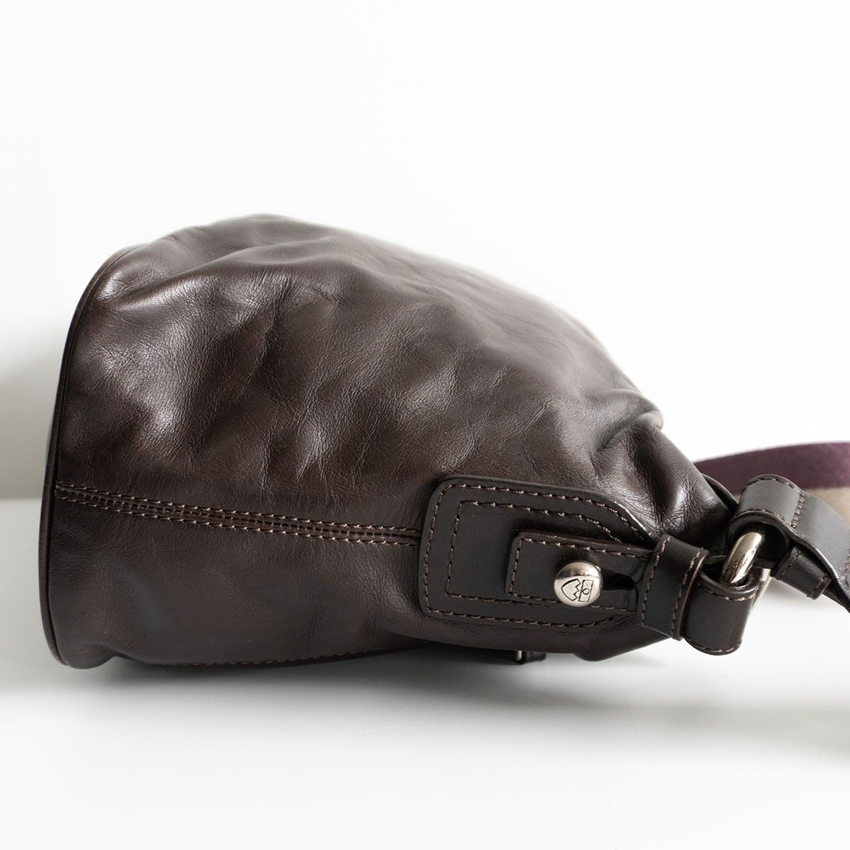 人気】BALLY 【レザー ショルダーバッグ】ブラウン トレイン