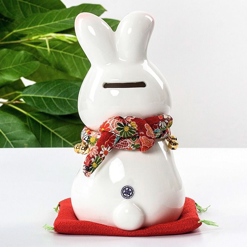 兎 うさぎ 貯金箱 置物 オブジェ ファッション 幸運 長寿 縁起物 魔