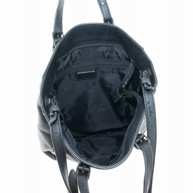 【美品】アニエスベー ハンドバッグ 2way レザー マーグリート ブラック アニエスベー agnes b. 2wayトートバッグ ハンドバッグ