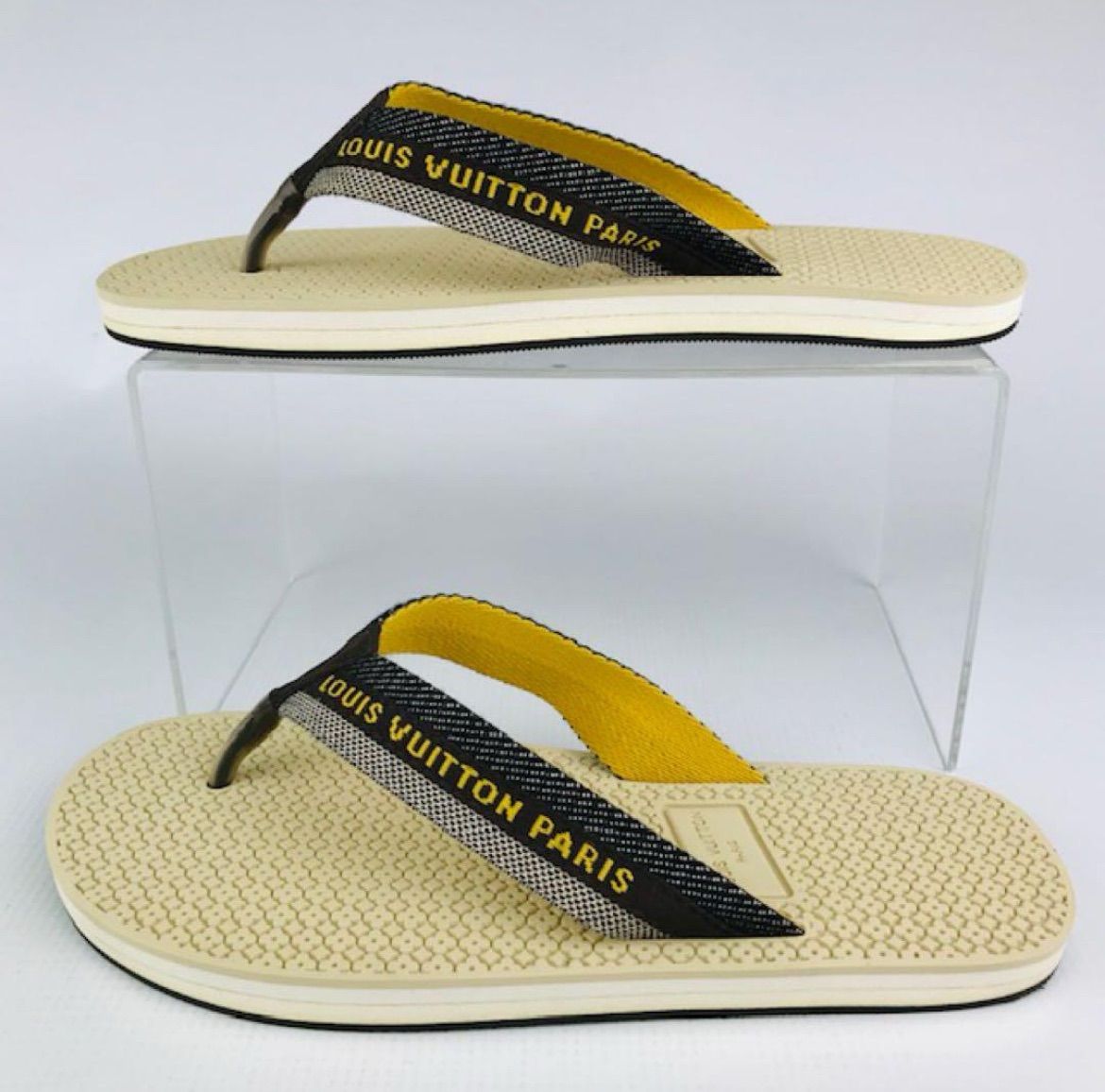 美品★ルイヴィトン・キャンバス ブランドロゴストラップ トングサンダル(8) 美品☆ルイヴィトン・キャンバス ブランドロゴストラップ トング