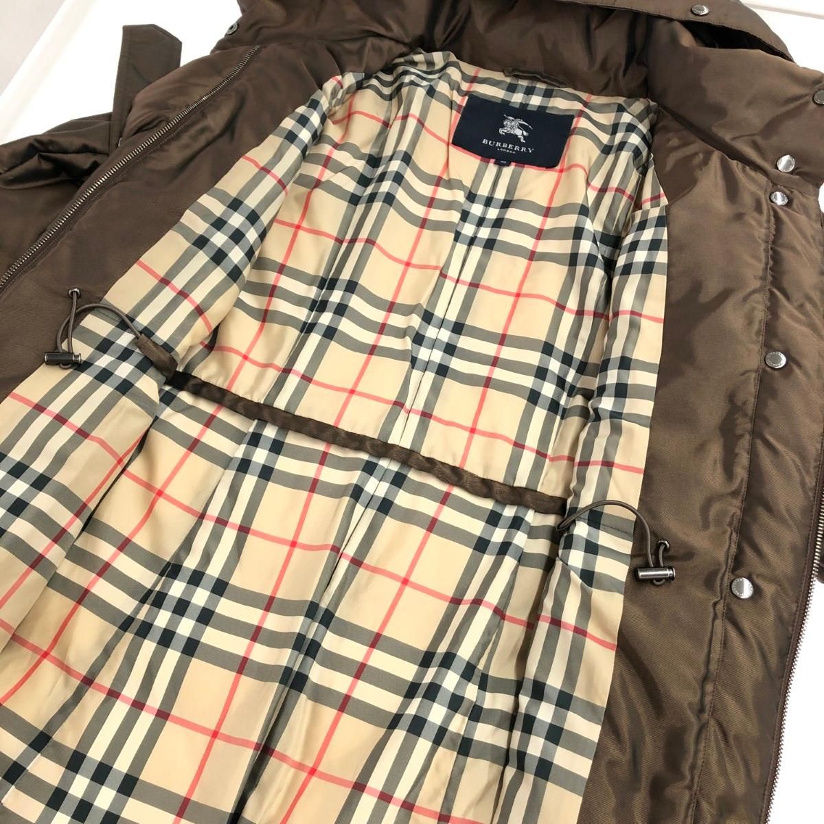 ★美品★バーバリーロンドン★男女兼用★ダウンコート★130A BURBERRY LONDON バーバリーロンドン フーデットダウンコート