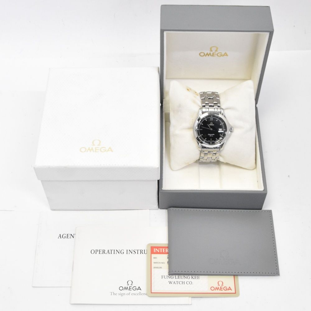 オメガ OMEGA 2511.5 シーマスター 120M デイト クォーツ メンズ美品箱 