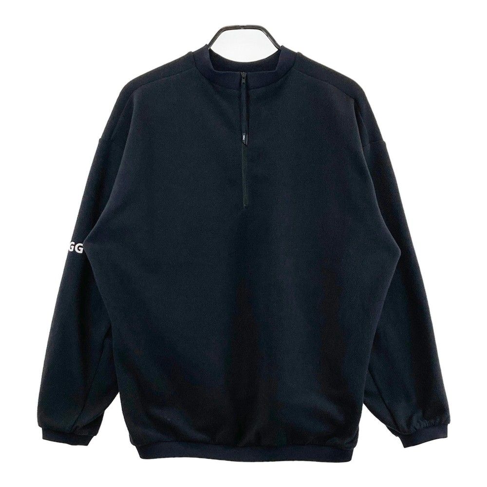 サイズ：1 PGG PEARLY GATES パーリーゲイツ 2024年モデル ハーフジップ 起毛ブルゾン  ブラック系 [240101428982] ゴルフウェア レディース ストスト サイズ：1 PGG PEARLY GATES パーリーゲイツ 2024年モデル