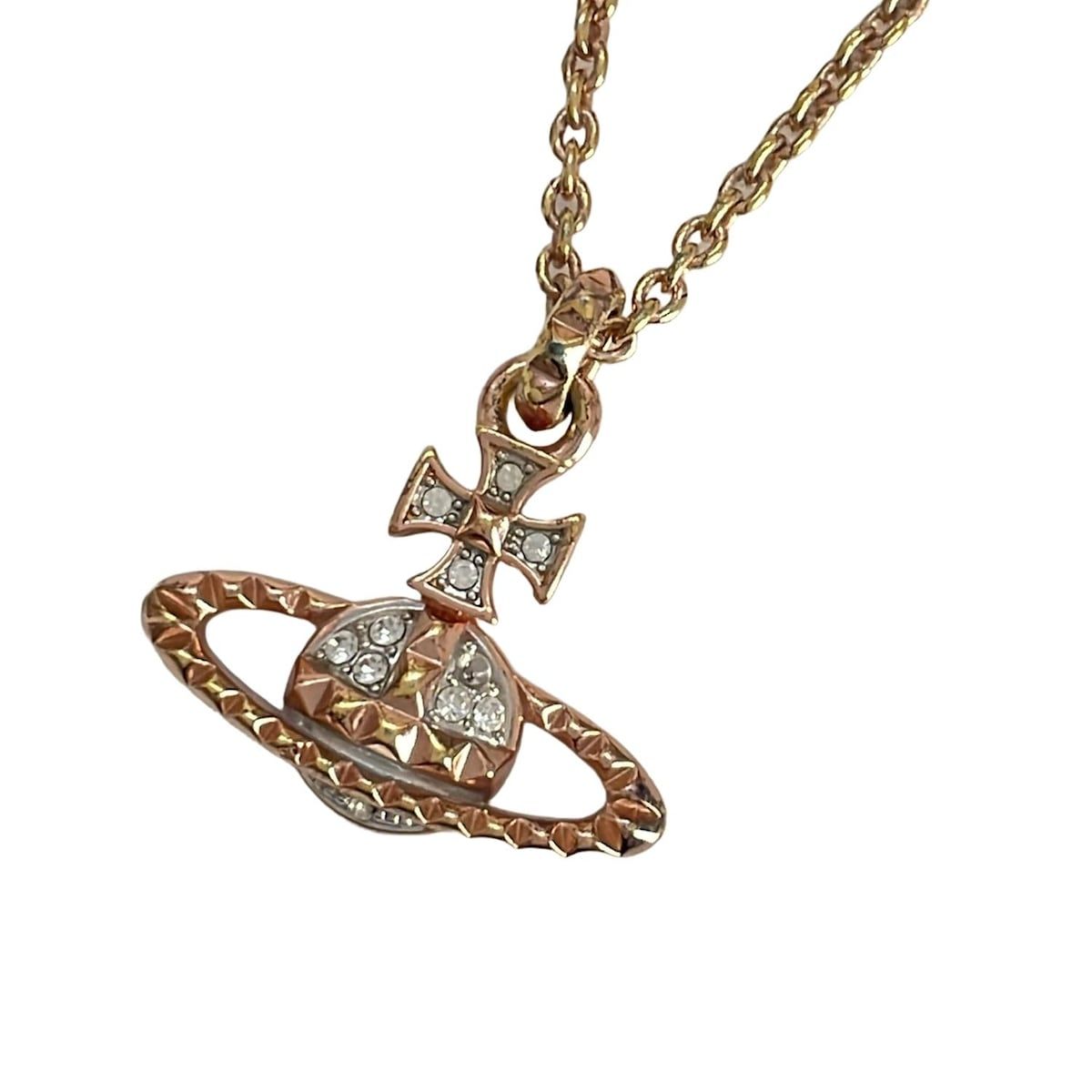 ヴィヴィアン　ラインストーンオーブネックレス　ラージサイズ　ゴールド Vivienne Westwood / ヴィヴィアンウエストウッド オーブ マルチ