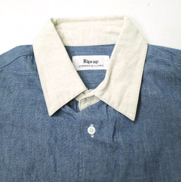 Riprap リップラップ 日本製 GLASSES HOLE SH (5oz CHAMBRAY) シャンブレーグラスホールシャツ RRS1201 M Indigo 長袖 クレリック トップス g18323 Riprap リップラップ 日本製 GLASSES HOLE SH (5oz CHAMBRAY) シャンブレーグラスホールシャツ RRS1201 M Indigo 長袖 クレリック トップス g18323