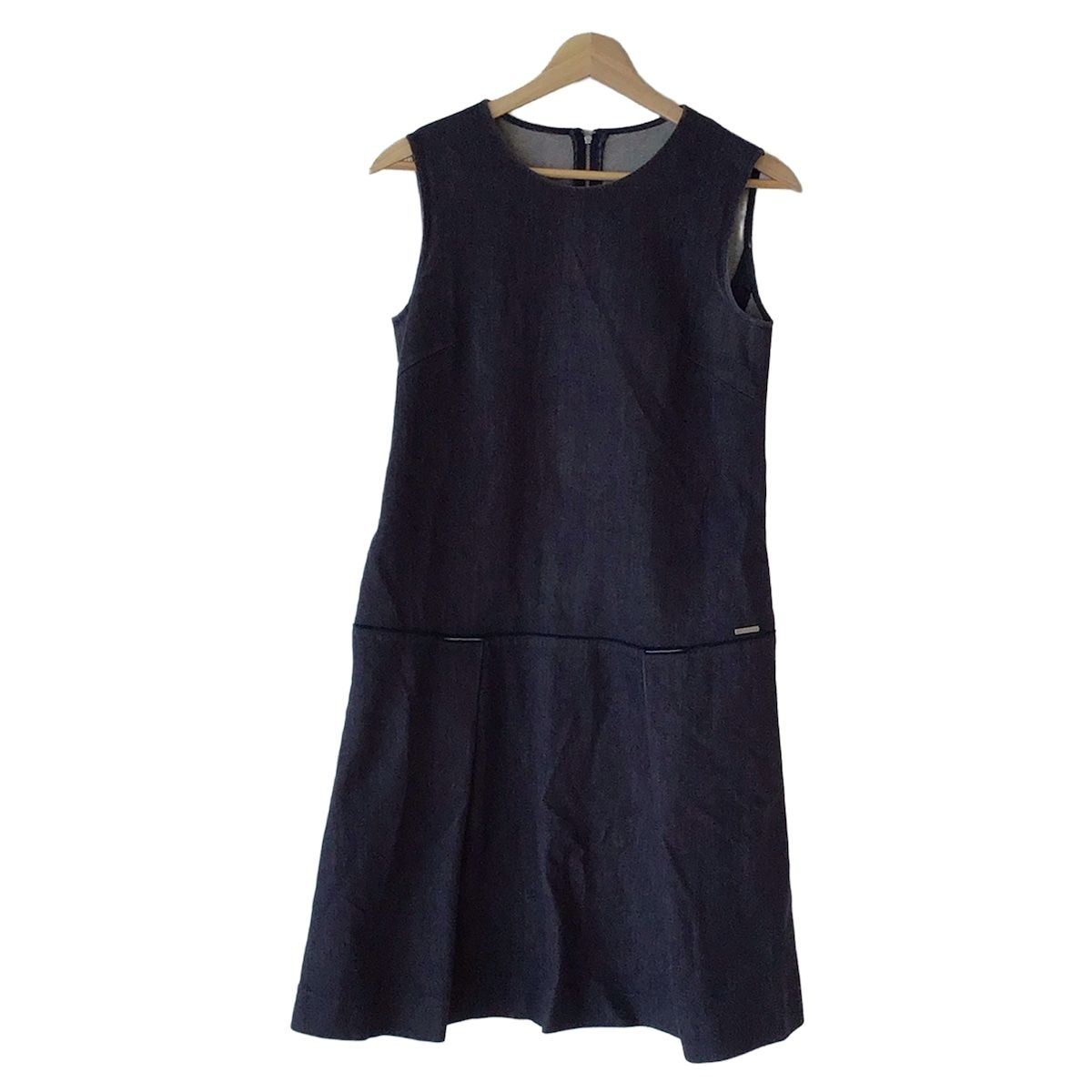 FOXEY NEW YORK フォクシーニューヨーク ワンピース サイズ38 M レディース - 38779 ネイビー クルーネック|ノースリーブ|ひざ丈|デニム