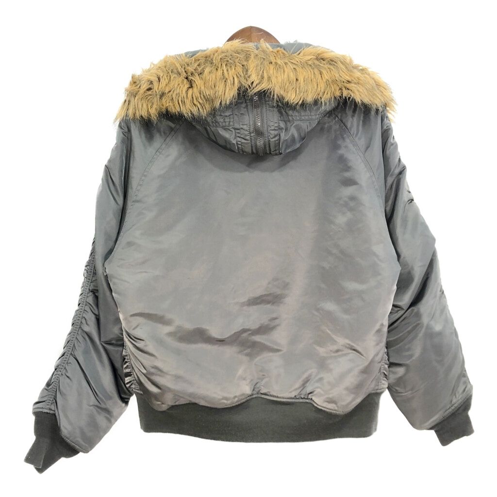 ALPHA INDUSTRIES アルファ インダストリーズ N-2B フライトジャケット ミリタリー ライトグレー (メンズ MEDIUM) 中古 古着 Q9432