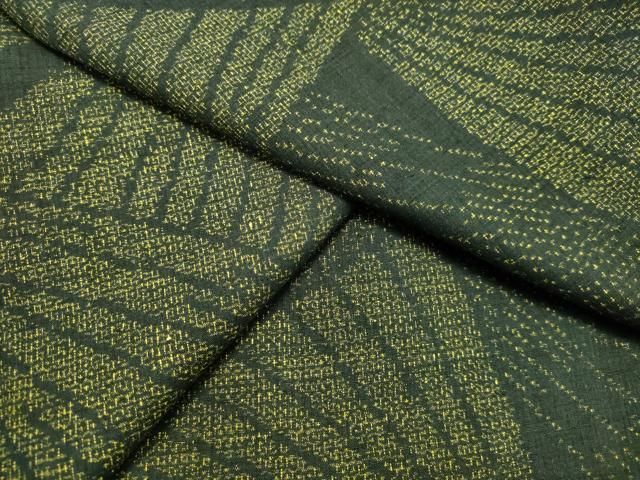 平和屋着物○本場結城紬 重要無形文化財 100亀甲 総詰め 抽象文様 正絹  
