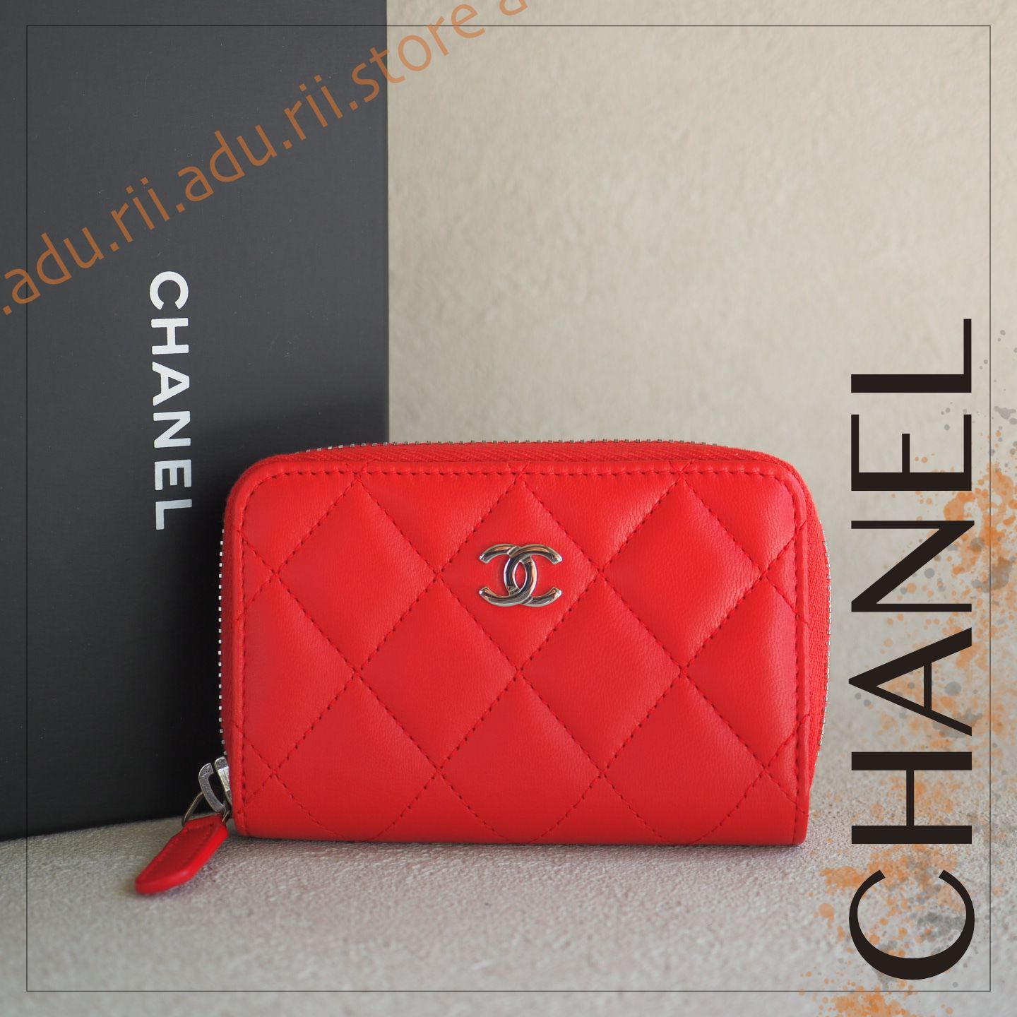 未使用極美品★ シャネル CHANEL クラシック コインパース マトラッセ コインケース A69271 ラムスキン レッド 赤 ブランド