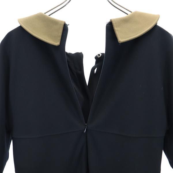 カールラガーフェルド 半袖 タイト ワンピース 40 黒×茶 KARL LAGERFELD レディース カールラガーフェルド 半袖 タイト ワンピース 40 黒×茶 KARL