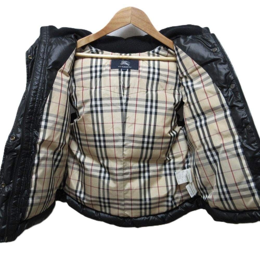美品】バーバリー ダウンベスト ブルーフォックスファー ノバチェック