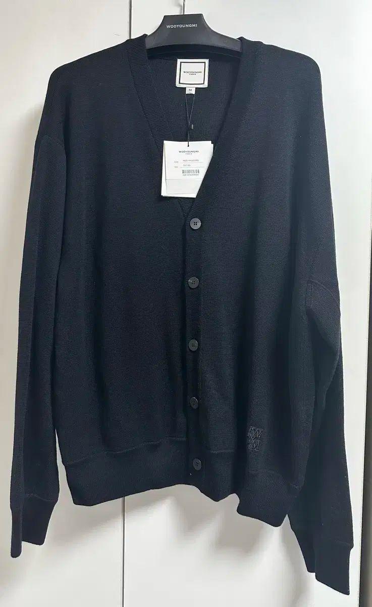 50 WOOYOUNGMI ウーヨンミ 25SS 黒 Vネック ウール カーディガン
